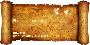 Miszti Anita névjegykártya